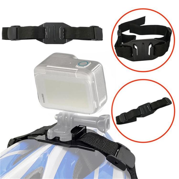 Universal Bike Helmet Camera Mount Adjustable Strap For Vented/Skeleton Helmets Compatible With GoPro, Insta360, DJI and Other Action Cameras