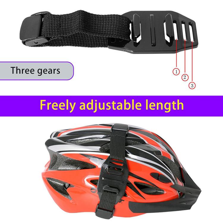 Universal Bike Helmet Camera Mount Adjustable Strap For Vented/Skeleton Helmets Compatible With GoPro, Insta360, DJI and Other Action Cameras