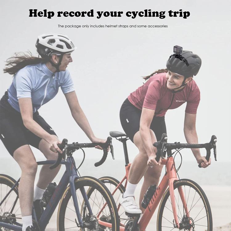 Universal Bike Helmet Camera Mount Adjustable Strap For Vented/Skeleton Helmets Compatible With GoPro, Insta360, DJI and Other Action Cameras