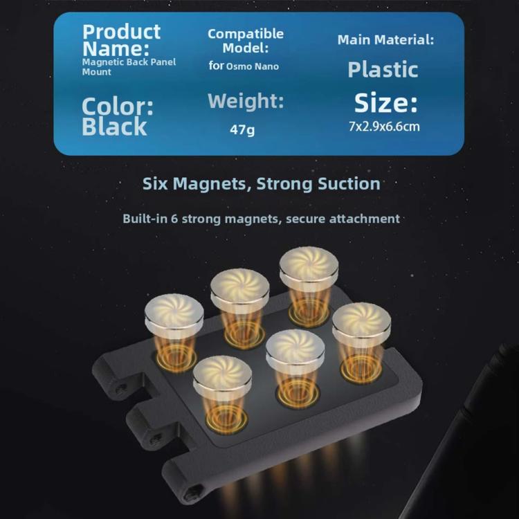 For DJI Osmo Nano Camera & Vision Dock Magnetic Backplate Desktop Stand