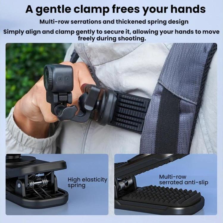 For DJI/GoPro/Insta360 Backpack Shoulder Strap Camera Mount