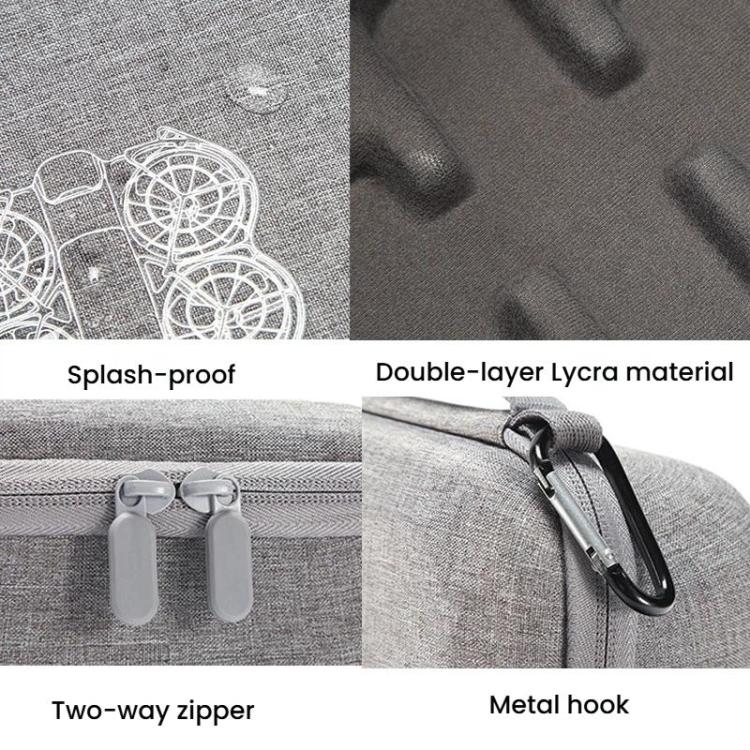 For DJI Neo 2 Drone Mini Hard Case Compact Portable Pouch with Metal Clip