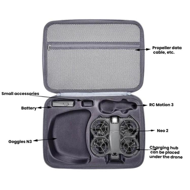 For DJI Neo 2 Motion Fly More Combo Hard Shell Carrying Case Sling Bag