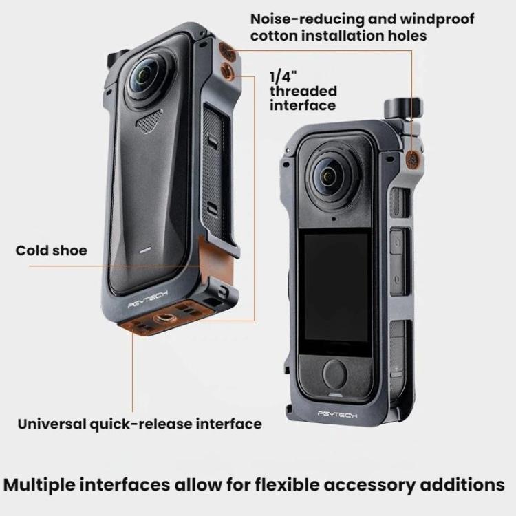 For Insta360 X4 Air PGYTECH Rabbit Cage Metal Protective Case