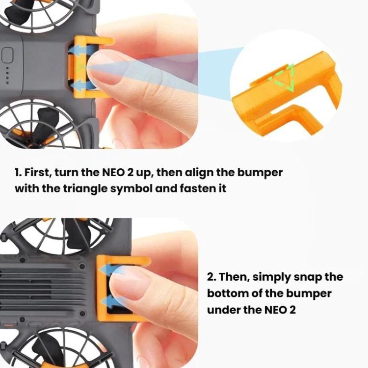 For DJI Neo 2 CQT 9pcs /Set Fuselage Crash Kit, Bumper+Protective Cover+Folding Kickstand, 9pcs /Set