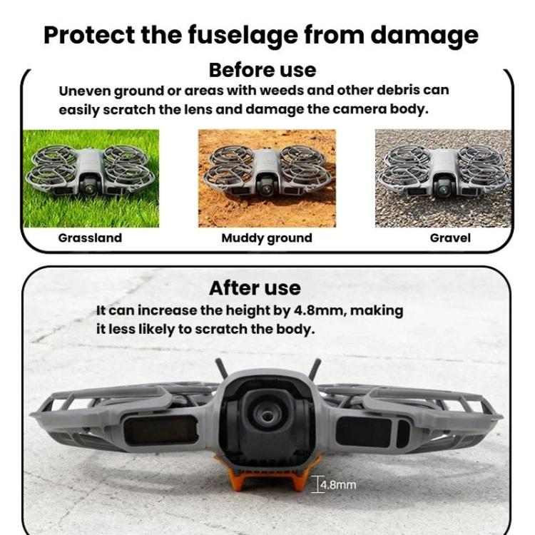 For DJI Neo 2 CQT 9pcs /Set Fuselage Crash Kit, Bumper+Protective Cover+Folding Kickstand, 9pcs /Set