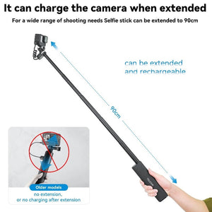 Selfie Stick Power Bank for GoPro HERO 13/12/11/10/9/8/7/6/5/MAX