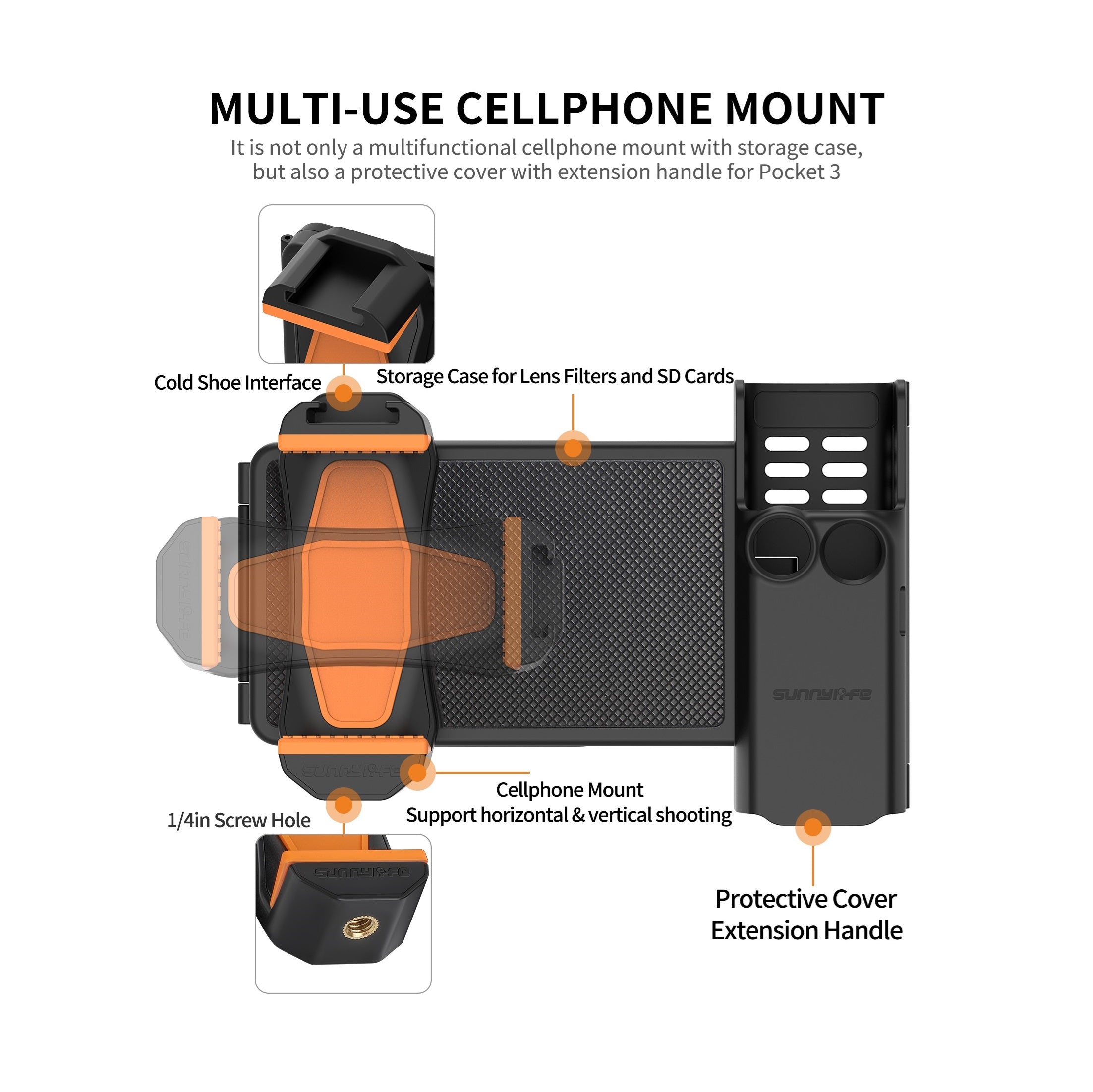 Vlogging Bracket Mount for Osmo Pocket 3