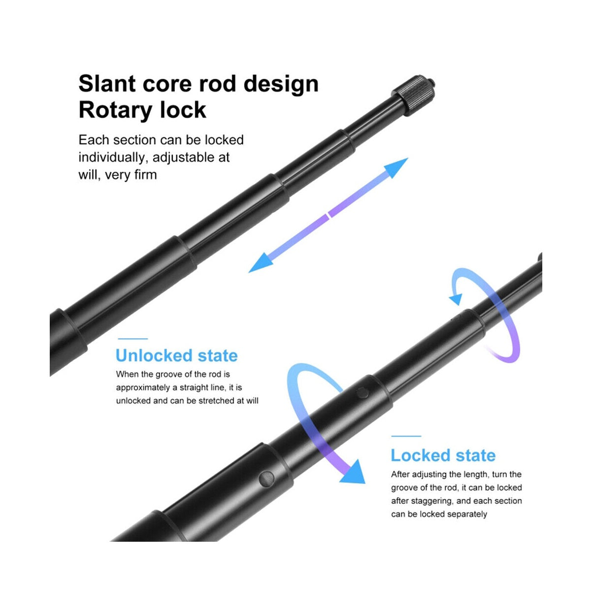 1.18 Meter Invisible Selfie Stick for insta360