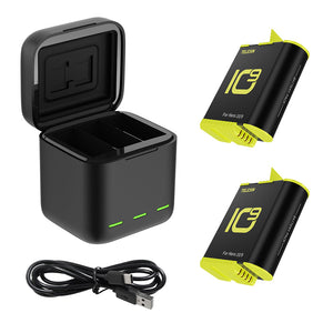 3 Slots LED Storage Charger Box for GoPro Hero 9/10/11/12 Batteries