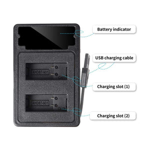 LCD Dual Charger for GoPro Hero 12 / Hero 11 / Hero 10 / Hero 9