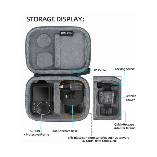 Small Carry Case for Osmo Action 5 Pro / Osmo Action 4 / Osmo Action 3