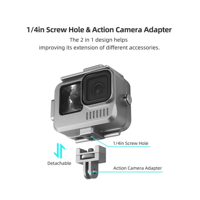 Aluminium Waterproof Housing Case for GoPro Hero 13 / Hero 12 / Hero 11 / Hero 10 / Hero 9